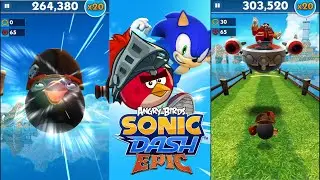 Sonic Dash (iOS) - Bomb Gameplay (Angry Birds Epic Crossover)