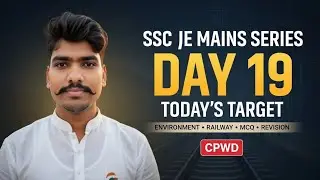 SSC JE Mains Series DAY 19 | Today Target 🎯 | Environmental + Railway + MCQ | JE 2025
