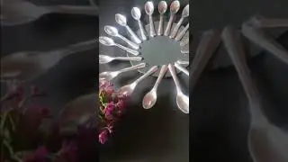 plastic spoon wall hanging craft # short #viral#youtubeshort#craft #diy #homedecor