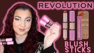 NEW REVOLUTION BLUSH AND HIGHLIGHT STICKS ONLY £7 ..... ARE THEY ANY GOOD? LIZZIE DEMETRIOU