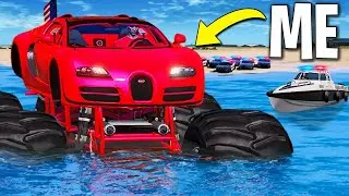 Trolling Cops with 50 Floating Cars in GTA 5 RP