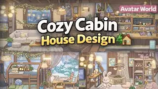 Cozy Cabin House Design 🏡✨ | Aesthetic Avatar World House Tour #avatarworld #aesthetic 
