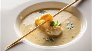Soupe au lait de coco et crevettes g&eacute;antes - Recette de David Geisser