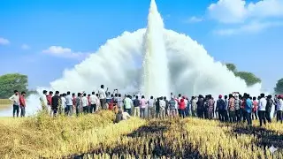 Borewell Drilling - 70 फीट पे खतरनाक पानी | 10 HP मोटर boring Water Checking with Coconut Method