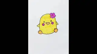 🦆🐣🌸Cute Tiny Duck | How to Draw  Duckling Easily for Kids | Drawing and Coloring🎨🖌️