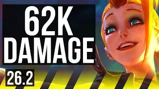 JINX & Zilean vs KOG'MAW & Lulu (ADC) | 62K damage | TR Grandmaster | 26.2