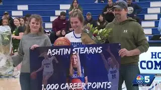Vergennes' Ashtin Stearns becomes second girls' basketball player in school history to reach 1,00...