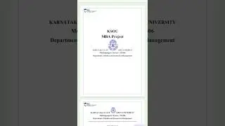 KSOU MBA Project |#shorts #mba