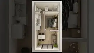 ✅ Small & Modern One-Bedroom House Design | Realistic 3D Floor Plan #homedesign #eleganthomes #home