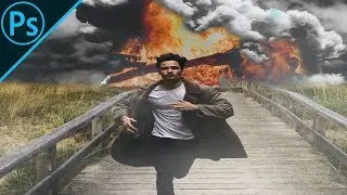 Run From Fire - Photoshop Manipulation Tutorial Compositing