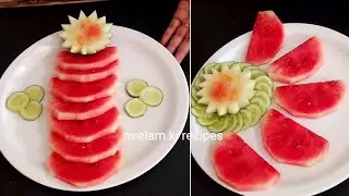 2 Easy And Unique Watermelon Cutting And Decorations ideas By Neelam ki recipes