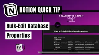 How to Bulk Edit Database Properties in Notion | #QuickTip