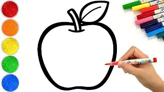 How to Draw a Rainbow Apple | Easy Step by Step Tutorial | Made for Kids
