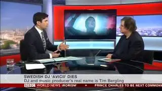 Farewell to Avicii - BBC World News April 21 2018 - Mark Beech interview with Lewis Vaughan Jones