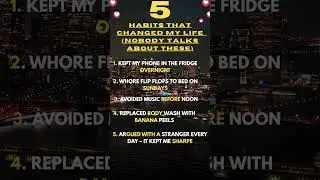 5 Habits That Changed My Life (But Nobody Talks About) #betteryourself #dailyhabits #foryoupage  #go