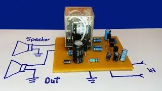 How to make Speaker Protector Circuit with DC Protection - Speaker protector diagram