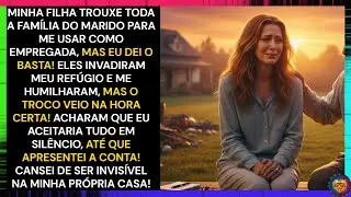 MINHA FILHA TROUXE TODA A FAMÍLIA DO MARIDO PARA ME USAR COMO EMPREGADA, MAS EU DEI O BASTA!