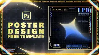 Quick Modern Basic Shape Poster Design in Adobe Photoshop Tutorial