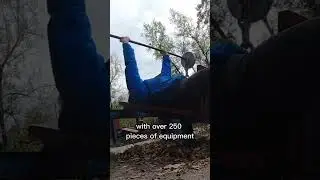 Visiting a gym in Ukraine made from recycled tanks and iron 🏋️