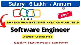 Zoho Off Campus Drive for Fresher 2025 | Software Developer | Salary 6 LPA+ #freshersjobs