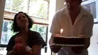 Marcie's birthday celebration sung in portugese!