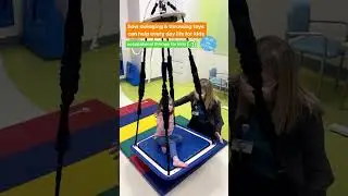 During occupation therapy your child can develop motor skills & build body awareness while swinging!