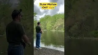 Slow Motion Fishing Cast #fishing #uglystick #nature #outdoors #shorts
