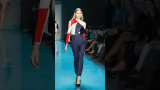 Futuristic Geometry | Bold Tri-Color Panel Power Look | Avant-Garde Couture Runway #couturefashion
