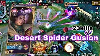 Gusion skin Desert Spider Victory 23 kills Mobile legends bang bang