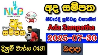 Ada Sampatha 0481 2025.07.30 Today NLB Lottery Result අද  සම්පත ලොතරැයි ප්&zwj;රතිඵල