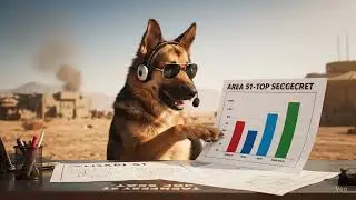 dog is talking about a fun fact related to Area 51: