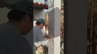 Enchape de columna con piedra 
