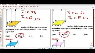 6-)M8 Geometrik Cisimler (Dikdörtgenler Prizmasının Taban Çevresi) 25