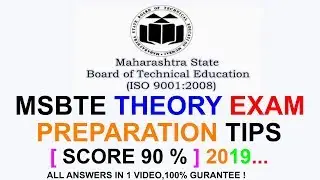 MSBTE Summer 2019 Theory Exam Preparation Tips | Exam Tips to score more than 80% In Hindi