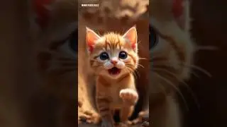 Monkey & Duck Save Cute Cat l Heart Touching Story ! #Shorts #monkeyduck #emotional