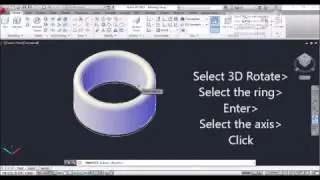 Autocad 3D Tutorial Ring Fillet edges