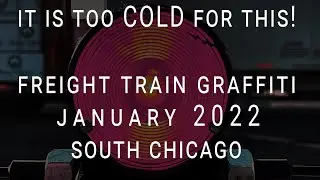 Freight Train Graffiti Bench - January South Chicago - Too Cold For This BLEEP!