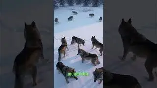 Leave No One Behind: Wolf Pack Protects the Injured. #shortvideo #wildlife
