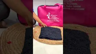 Gorgeous black saree like none other ✨#saree #fashion
