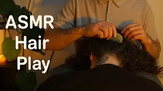 ASMR Relaxing Hair & Scalp Play | Jade Comb + Detangler for Deep Sleep (No Talking)