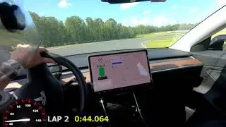 Tesla Model 3 Performance @ Dominion Raceway Road Course | August 2020 | Fast Lap 1:33.02