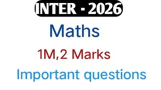 Inter maths important questions 2026|inter maths 1st year important questions 2026|inter questions 