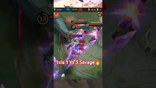 Ixia Solo vs 5. Destroyed Savage🔥 #mobilelegends #ixiagameplay #ixiatutorial #ixiasavage #savagemlbb