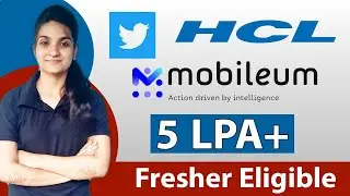 HCL|Mobileum|Twitter|Latest Engineering Jobs|MNC Job|Latest Job Updates 2021| COMPUTER ENGINEERING