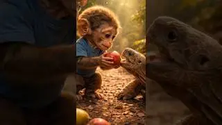 मेहनत, दया और सच्चाई कभी छोटी नहीं होती। #viral #shortvideo #monkey #facts #ai #aivideo #trending