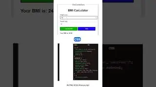 Create a BMI Calculator with HTML, CSS & JS | Mini Project #html #css #javascript #miniproject