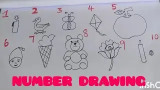 Drawing from number 1 to 10(Harsha's world)