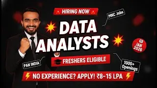 Top  MNCs Hiring Data Analyst Freshers in 2026 | Data Analyst Hiring Companies  |Fresher Jobs