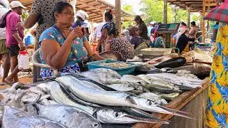 Lovely Traditional Fish Market - Skilled Fish Cutters & Happy Buyers 😍