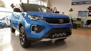2020 Tata Nexon Facelift BS6 Top End Tectonic Blue Color Exterior&Interior in 4K 60FPS|Petrol